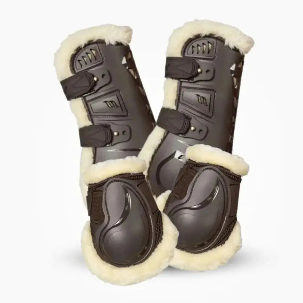 Airflow Jumping Tendon & Fetlock Boots with Faux Fur bundle | Top Paddock
