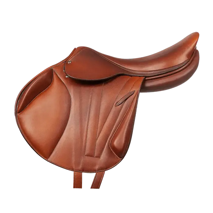 Butet Cross Country Saddle in premium leather, designed for optimal comfort and performance in equestrian jumping and cross-country riding.