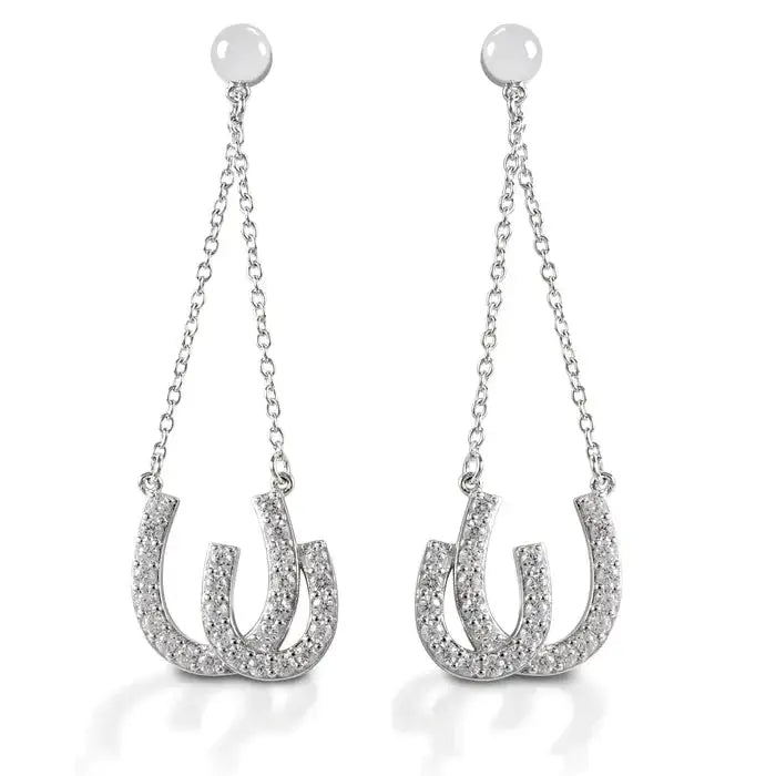 Kelly Herd Earrings Double Horseshoe - Sterling Silver - Top Paddock