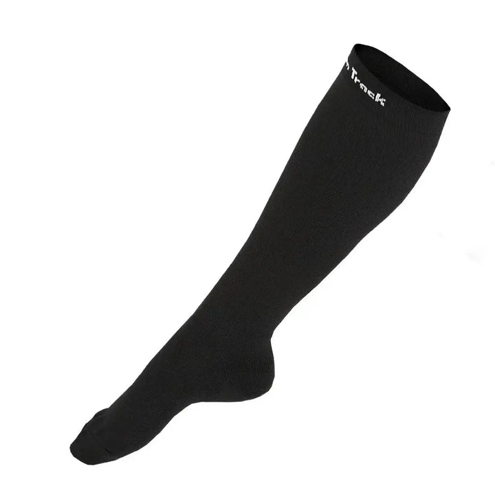 Black Nikki Riding Socks with Welltex® technology, designed for horse riding and outdoor activities, boosting circulation and comfort.