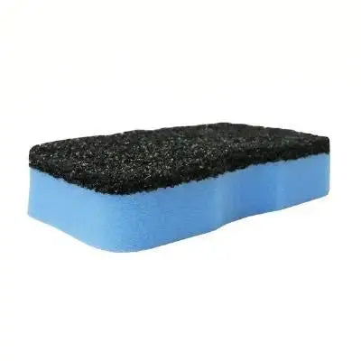 Power Shower Sponge by Epona featuring a two-sided design with a black Tiger's Tongue scrubber and blue absorbent sponge for horse grooming.