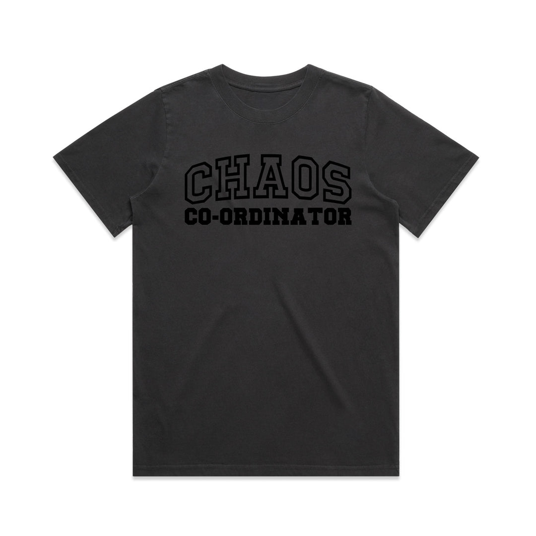 Chaos Co-Ordinator Tee | Loose Fit | Faded Black