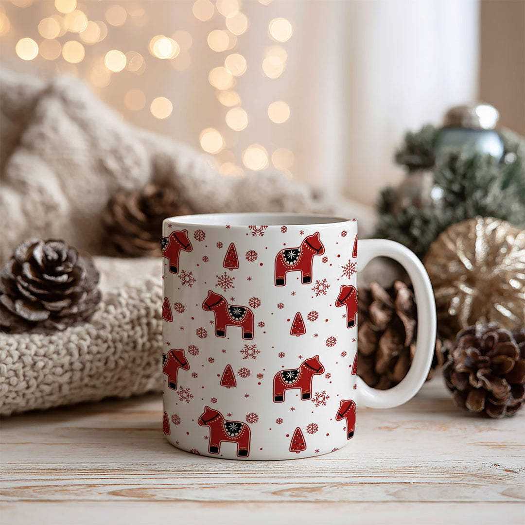 Christmas Nordic Dala Mug