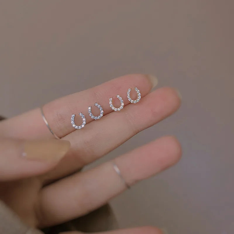 Good Luck Horseshoe Stud Earrings