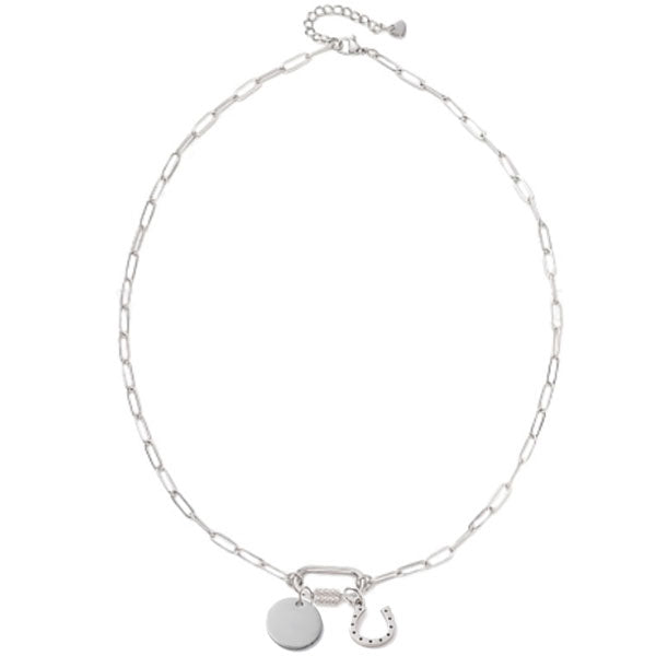 Heritage Horseshoe Personalised Necklace in Silver