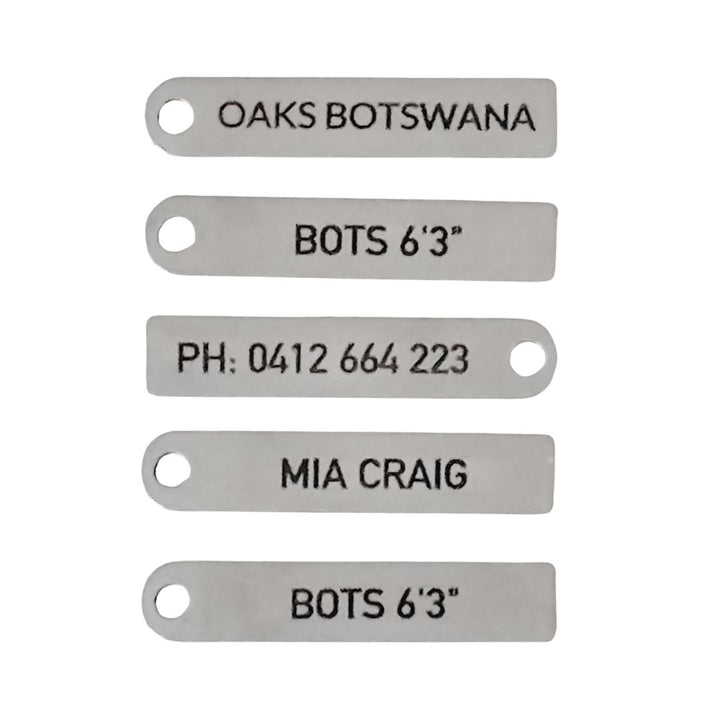 Custom Horse Name Tags – Engraved ID Labels (5 Pack)