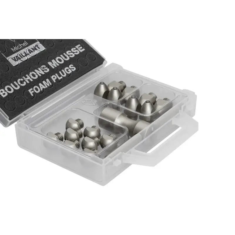 FASTUDS Soft Ground Stud Kit with foam plugs, key, and high-quality studs organized in a portable storage case.